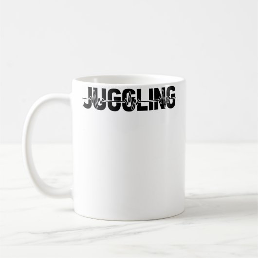 Juggler Juggling Circus - Artist Juggle Ekg Heartb コーヒーマグカップ (左)