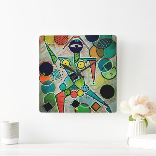 "Juggler" Wall Clock スクエア壁時計 (ホーム)