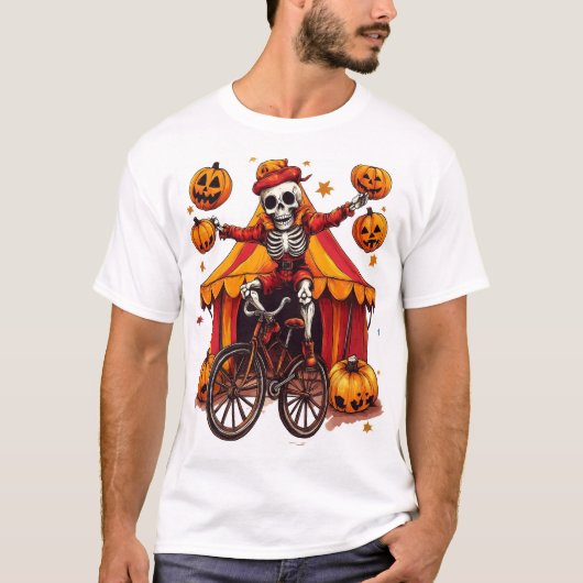 Juggling Bones � Hilarious Circus Skull Tシャツ (正面)