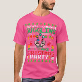 Juggling Christmas Party Juggling Juggler Ugly Chr Tシャツ (正面)
