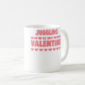 Juggling Is My Valentine Valentines Day Funny Jugg コーヒーマグカップ (正面右)