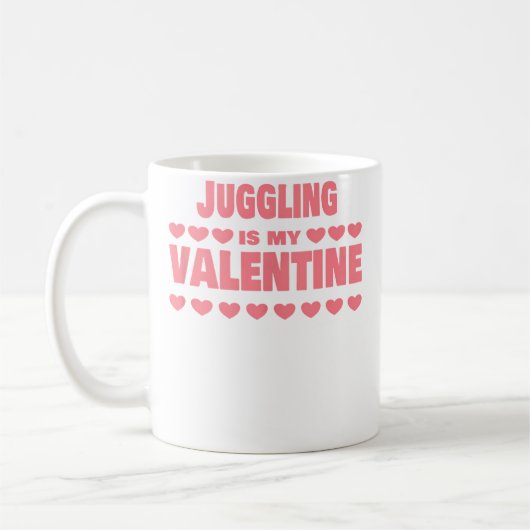 Juggling Is My Valentine Valentines Day Funny Jugg コーヒーマグカップ (左)