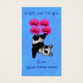 Juggling Panda Bear Personalized Gift Card Tag (正面)