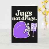Jugs Not Drugs Funny Climbing Jug Art Design  カード (黄色い花)