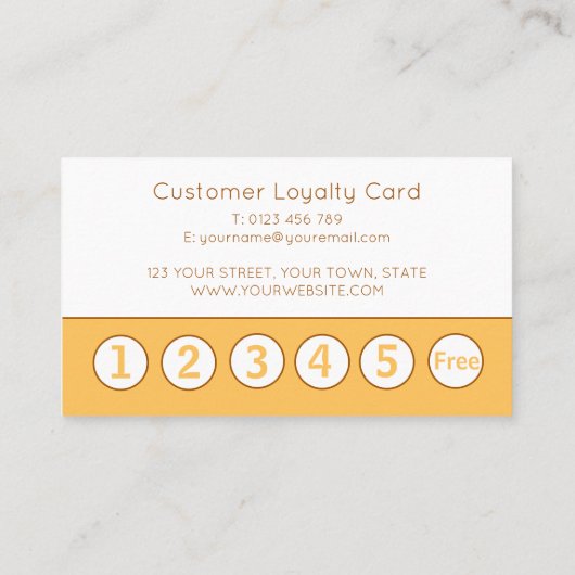 Juice Bar Loyalty Card 名刺 (裏面)