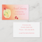 Juice Cocktail with Fruit Bartender Business Card 名刺 (正面/裏面)