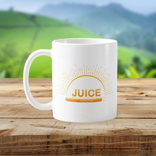Juice Good Day Orange Yellow Mug コーヒーマグカップ