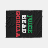 Juicehead Gorilla New Jersey Garden Nj Shore Itali フリースブランケット (正面(横))