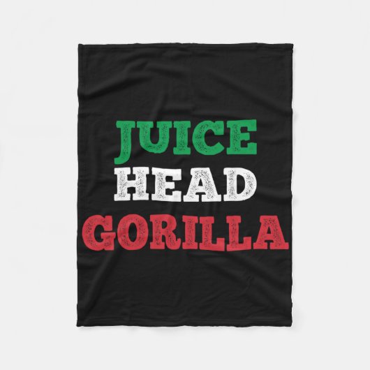 Juicehead Gorilla New Jersey Garden Nj Shore Itali フリースブランケット (正面)
