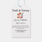 Juices & shakes restaurant business website social ギフトタグ (裏面)