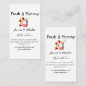 Juices & shakes restaurant business website social 名刺 (正面/裏面)