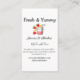 Juices & shakes restaurant business website social 名刺