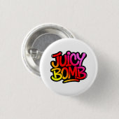 Juicy bomb  缶バッジ (正面&裏面)