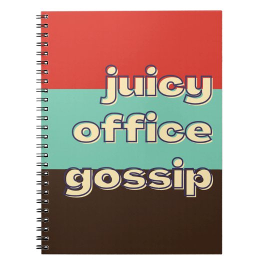 Juicy Officeゴシップおもしろい職場チーム ノートブック (正面)