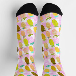 Juicy Pineapple Bubblegum Pattern ソックス