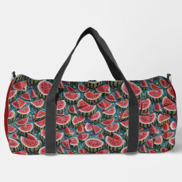 Juicy Watermelon Pattern Design 1 ダッフルバッグ