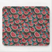 Juicy Watermelon Pattern Design 1 マウスパッド (正面)