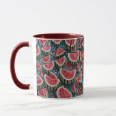 Juicy Watermelon Pattern Design 1 マグカップ (左)