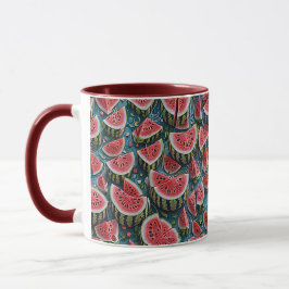 Juicy Watermelon Pattern Design 1 マグカップ