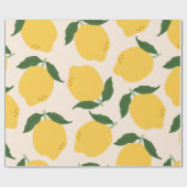 Juicy yellow Lemons, green leaves. Fresh tasty fru ラッピングペーパー (フラット)