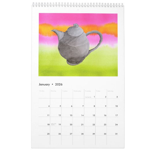 Juicyhues著水分が多くポップ・アートのなポップアートのカレンダー カレンダー (1月 2026)