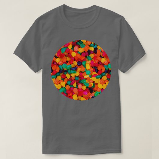 Jujube Gummy Real Candy Pattern  Tシャツ (デザイン正面)