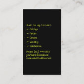 Jukebox DJ Music Black 名刺 (裏面)