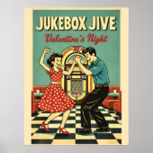 Jukebox Jive Valentine's Night Retro 50s Dance ポスター (正面)