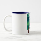 JukkasjerviスウェーデンNorthern lightsバケーションポスター ツートーンマグカップ (左)