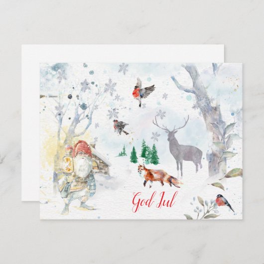 Jul Svensk Gnomes 招待状 (正面/裏面)