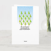 Julaftonセントルシアのクリスマスの挨拶状 シーズンカード (裏面)