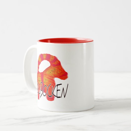 Julbockenスウェーデンのユール（キリスト降誕祭）のヤギのギフト ツートーンマグカップ (正面左)