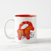 Julbockenスウェーデンのユール（キリスト降誕祭）のヤギのギフト ツートーンマグカップ (左)