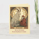 Julbocken And Jultomten Scandinavian Style カード (正面)