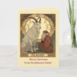 Julbocken And Jultomten Scandinavian Style カード