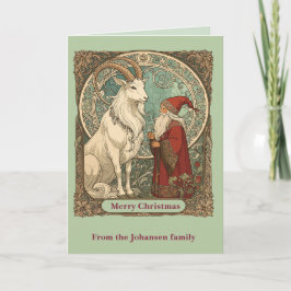 Julbocken Yule Goat And Jultomten Scandinavian  カード