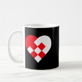 Julehjerte Danish Pleated Christmas Hearts コーヒーマグカップ (左)