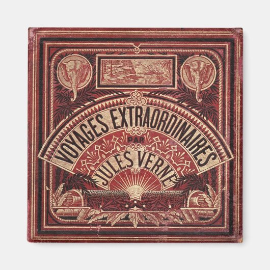 JULES VERNE "VOYAGES EXTRAORDINAIRES" (1878) マグネット (正面)