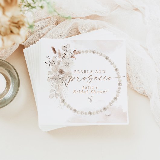 JULIAボホフローラパール&プロセッコブライダルシャワー スタンダードカクテルナプキン