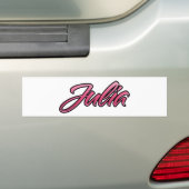 Julia faded pink Aufkleber Sticker バンパーステッカー (車上)
