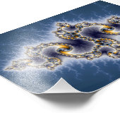 Julia In Blue - Fractal Art フォトプリント (角)