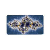 Julia In Blue - Fractal Art ラベル (正面)