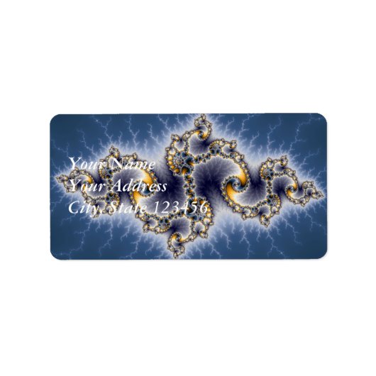 Julia In Blue - Fractal Art ラベル (正面)