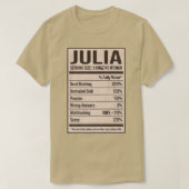 Julia Nutrition Facts Name Nickname Alias Title Fo Tシャツ (デザイン正面)