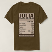 Julia Nutrition Facts Name Nickname Alias Title Fo Tシャツ (デザイン正面)