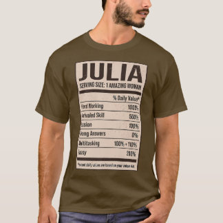 Julia Nutrition Facts Name Nickname Alias Title Fo Tシャツ