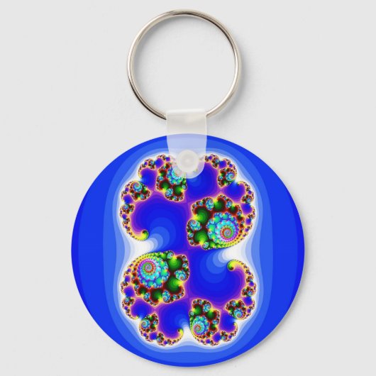 Julia Set Mandelbrot Set Fractal Geometry キーホルダー (正面)