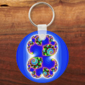 Julia Set Mandelbrot Set Fractal Geometry キーホルダー (正面)