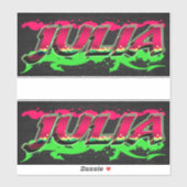Julia Vorname Name Graffiti Aufkleber Sticker シール (シート)