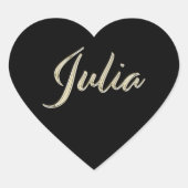Julia white gold Handwriting Aufkleber Herz ハートシール (正面)